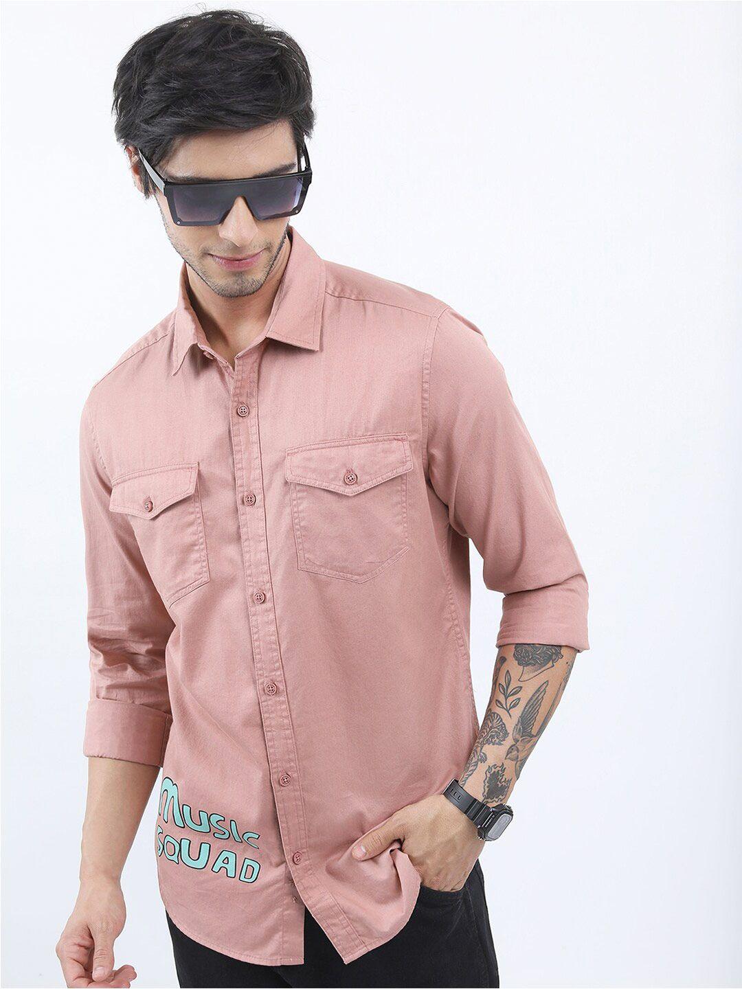 ketch slim fit graphic printed cotton casual shirt