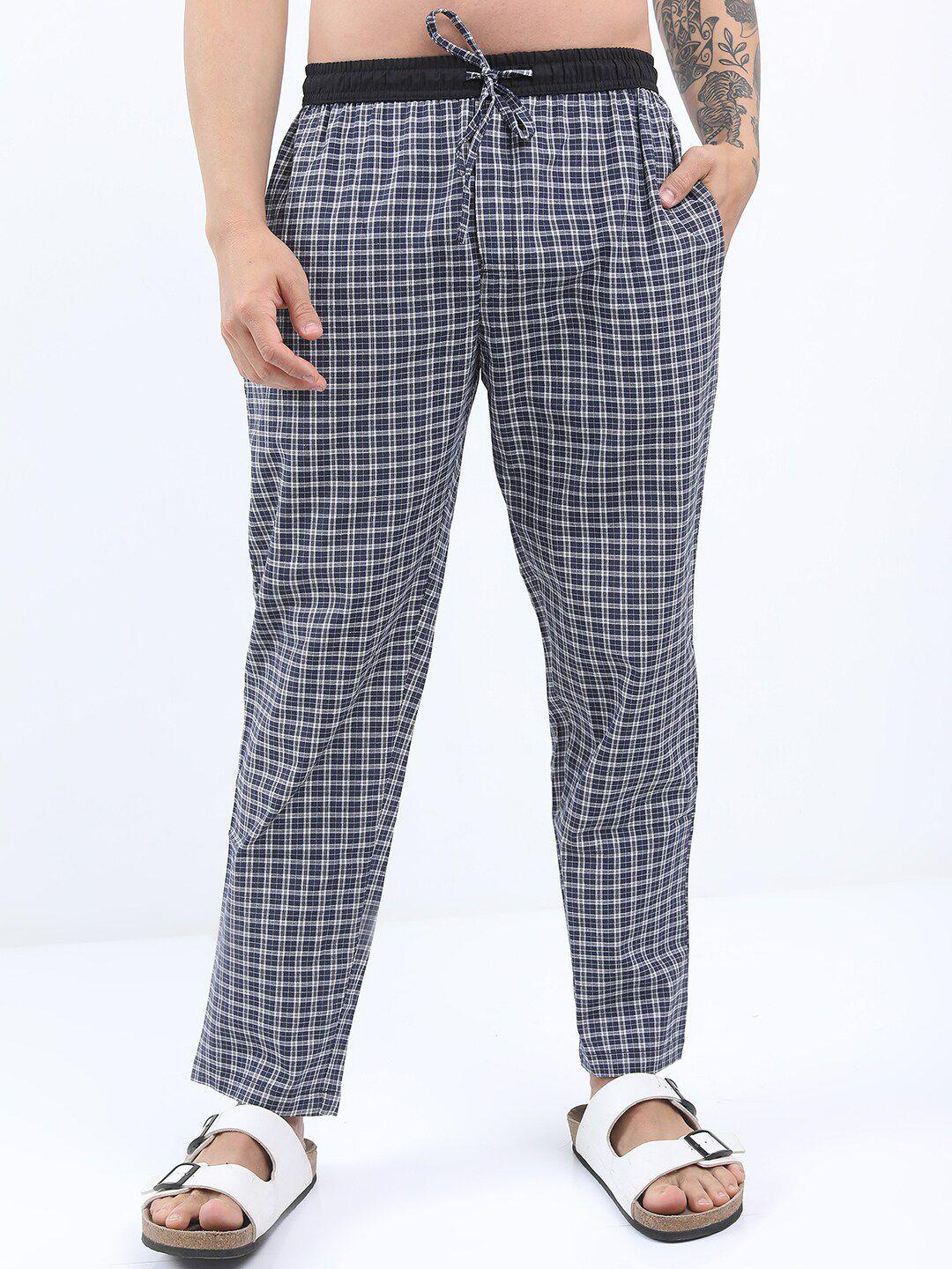 highlander men checked lounge pants