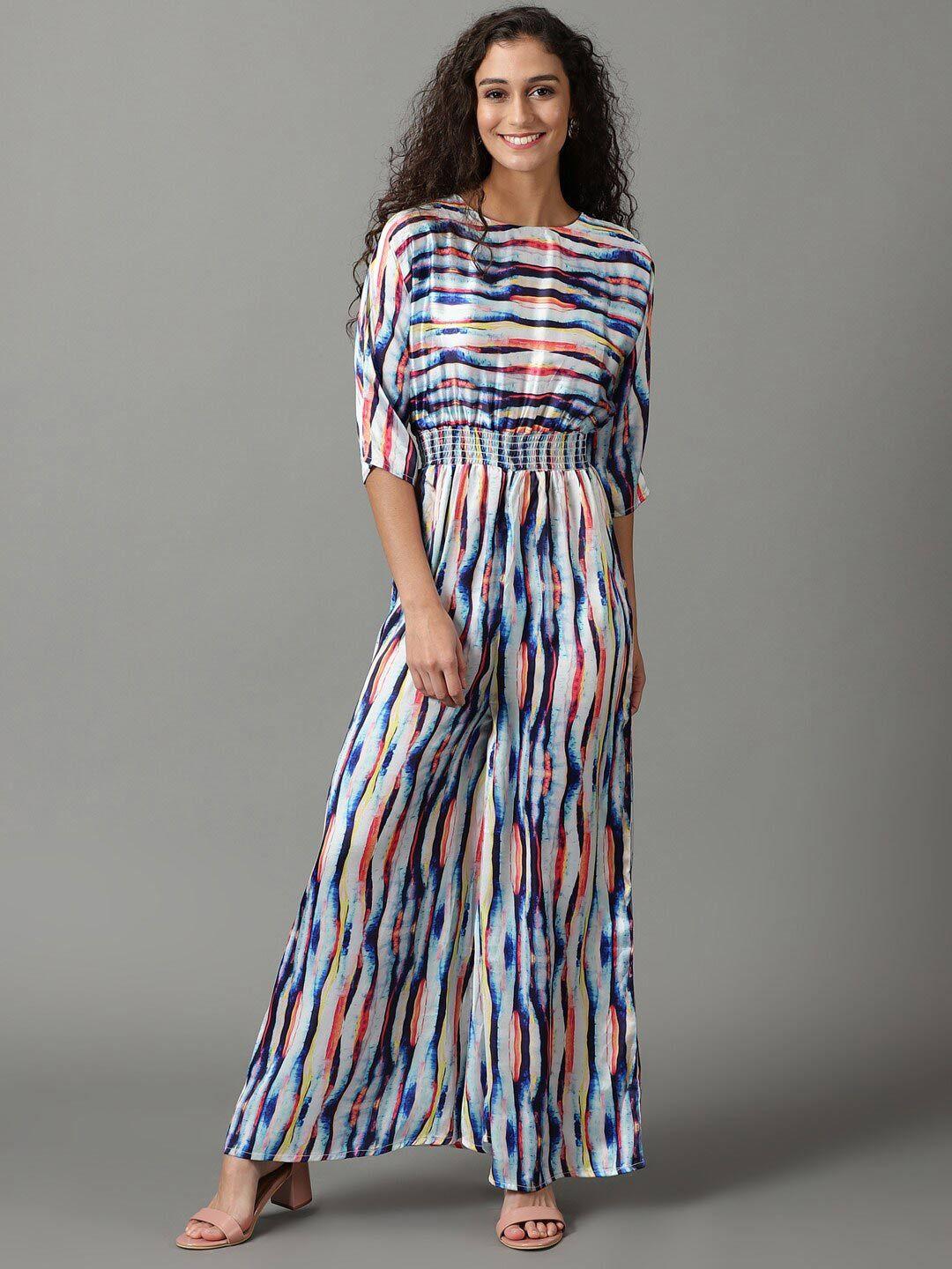 showoff abstract printed culotte jumpsuit