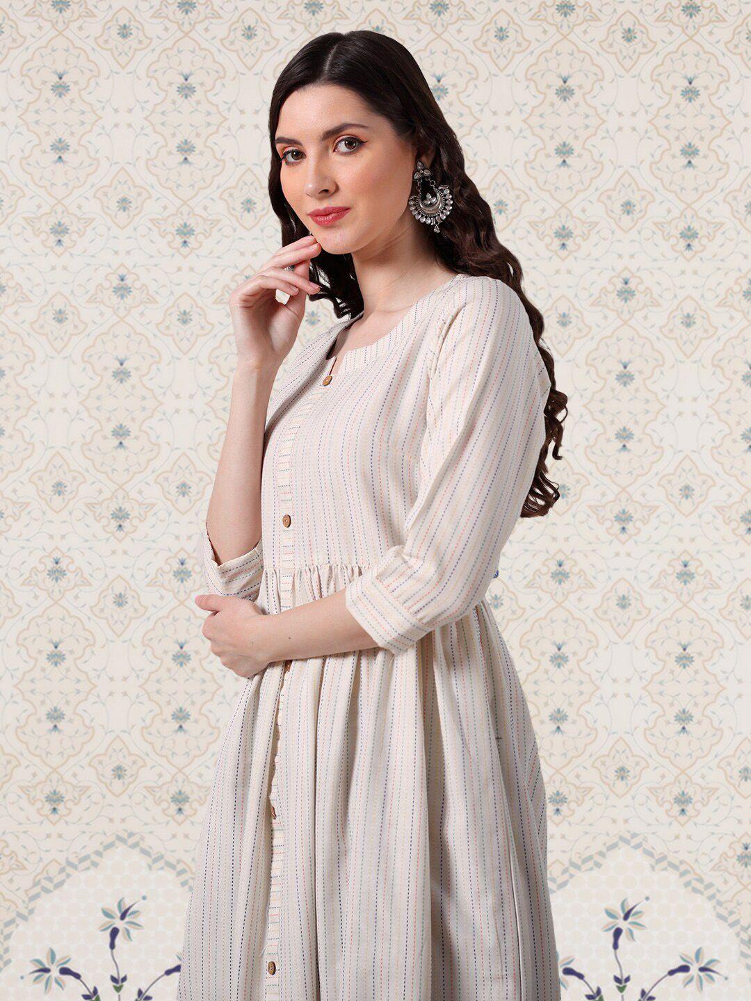 ode by house of pataudi lining texture a-line kurta