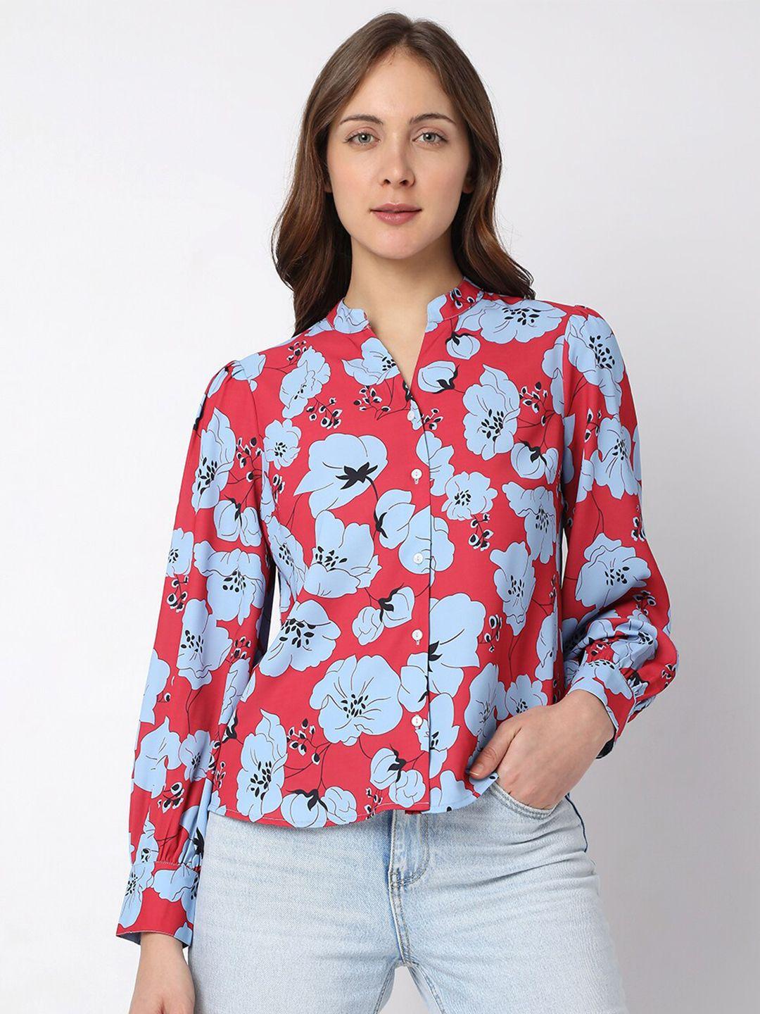 vero moda floral printed casual shirt