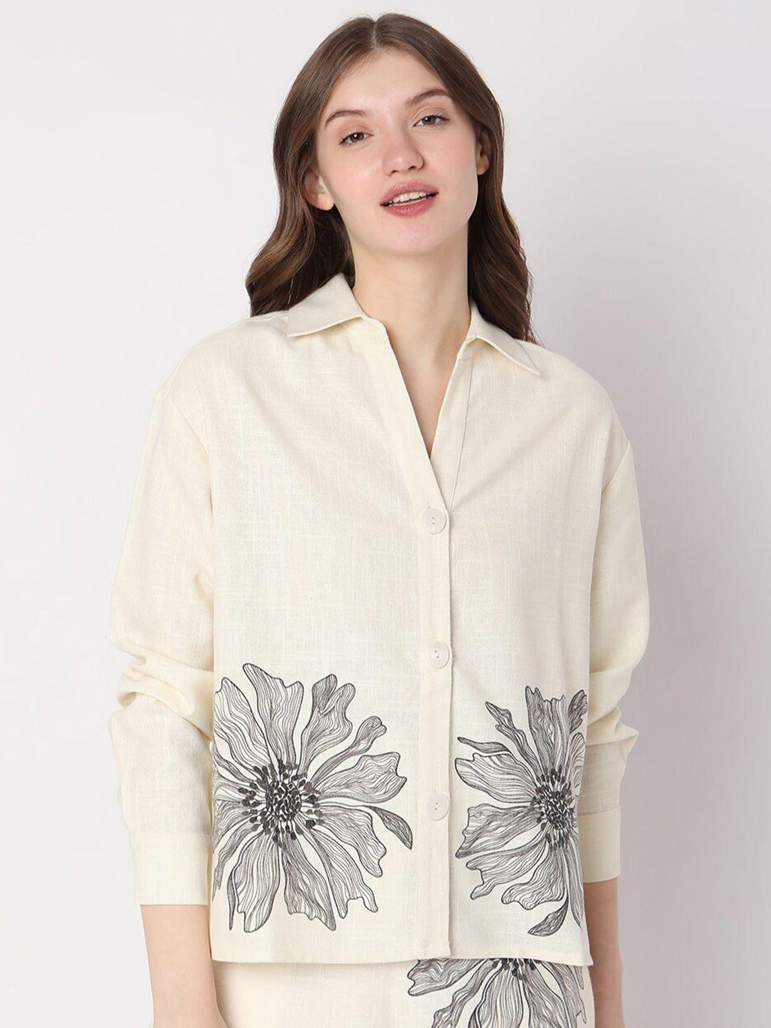 vero moda floral printed casual shirt