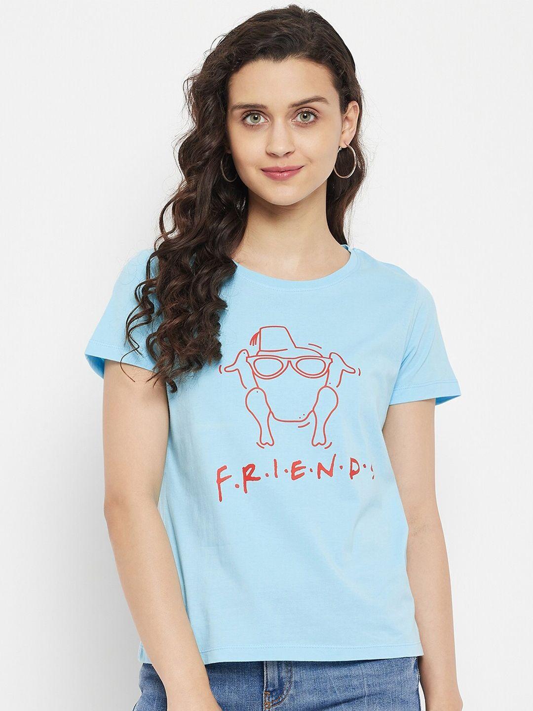 wear your mind friends printed pure cotton t-shirt