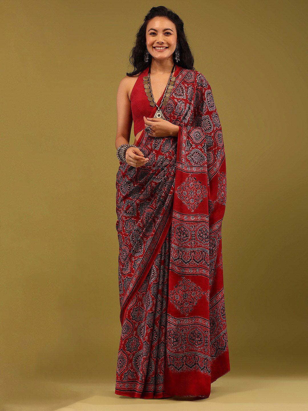 kalki fashion ethnic motifs printed saree