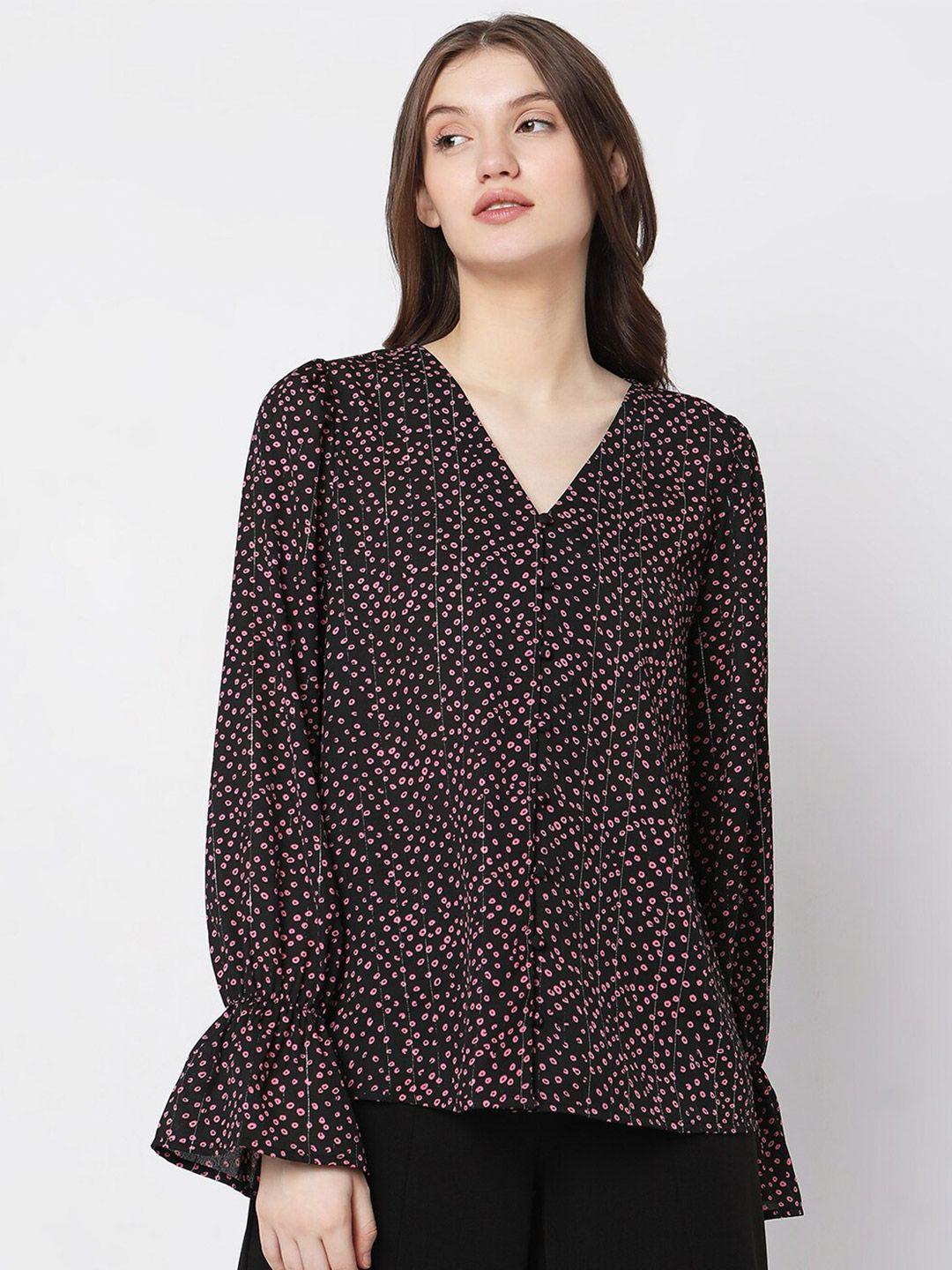 vero moda animal print shirt style top