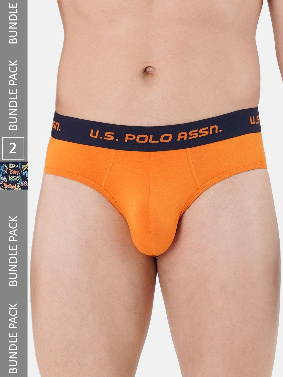 u.s. polo assn. men pack of 2 stretchable basic briefs