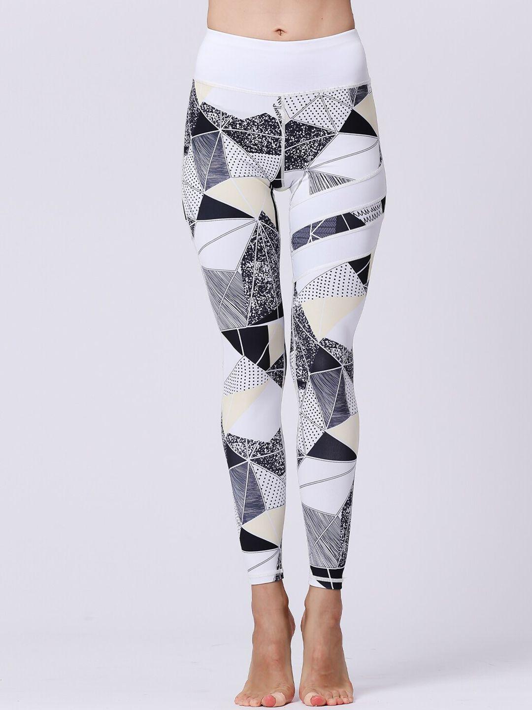 jc collection women geometric printed gym tights