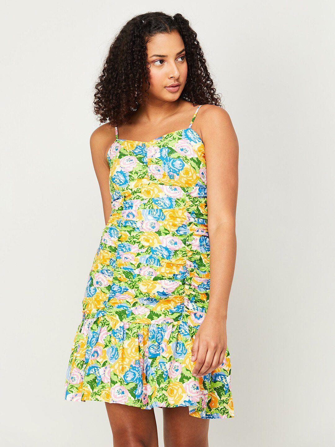 ginger by lifestyle floral print a-line dress