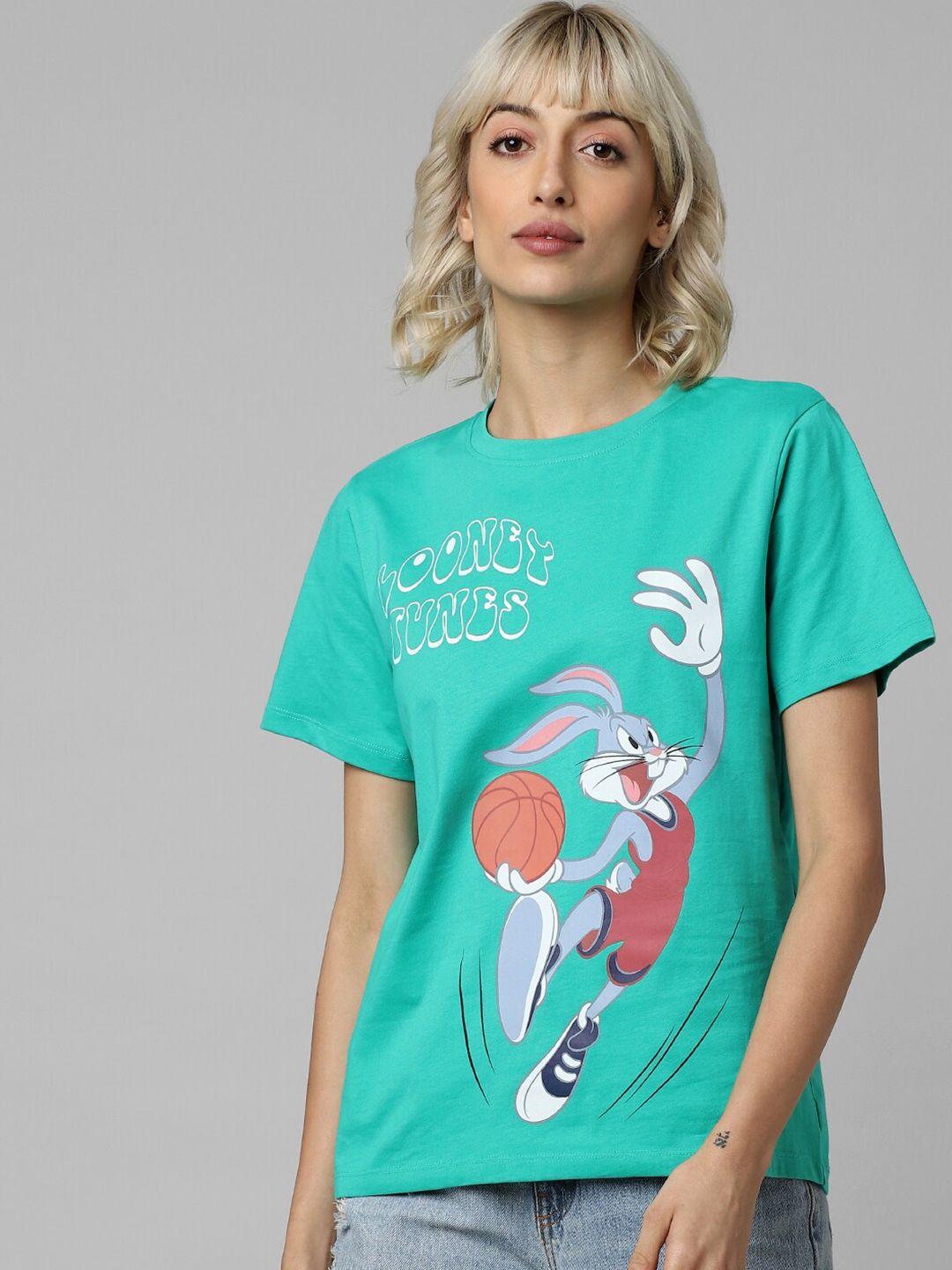 only bugs and bunny printed cotton t-shirt