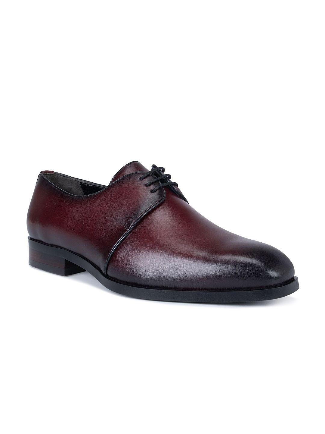 rosso brunello men leather formal derbys