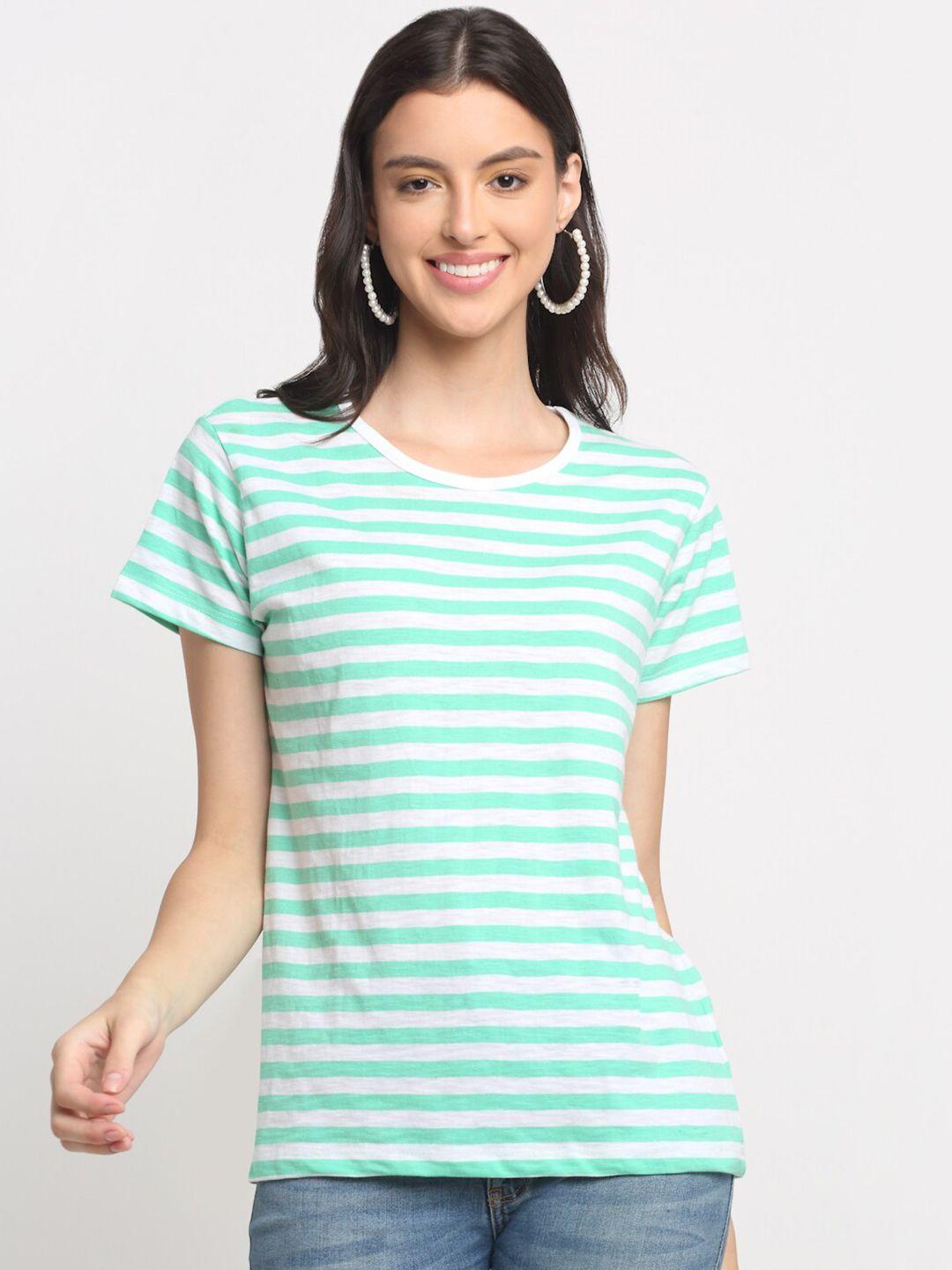 harbor n bay striped round neck short sleeves cotton t-shirt