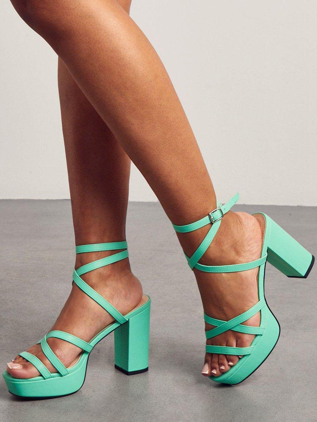 misspap women mid-top strappy platform heels