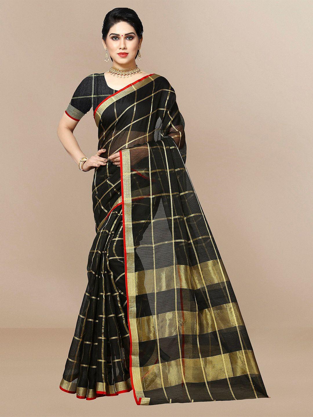 sidhidata checked woven design zari kota saree