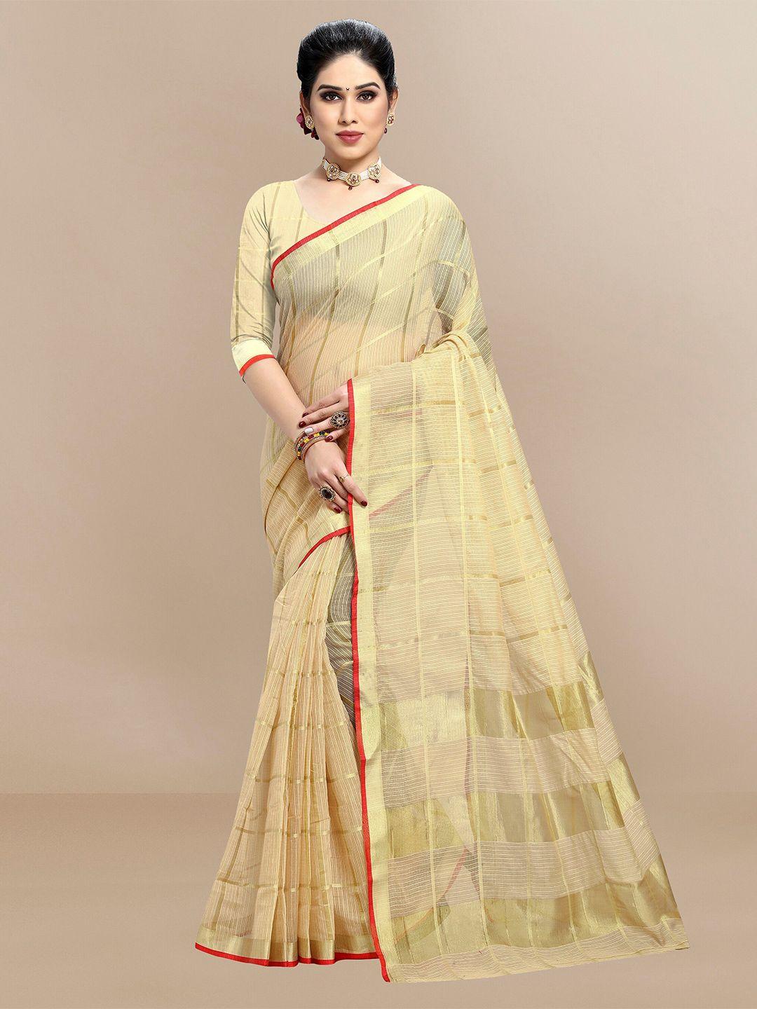 sidhidata checked woven design zari kota saree