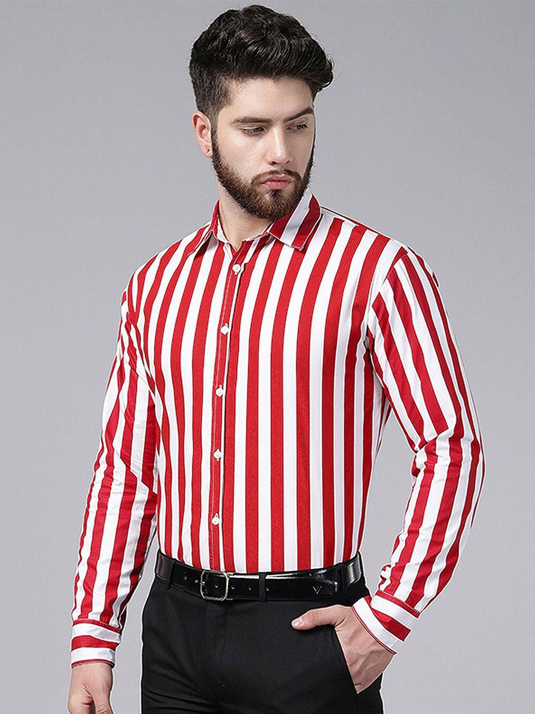 a.t.u.n. striped classic fit pure cotton casual shirt