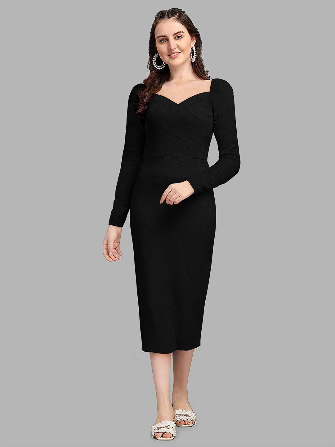 london belly sweetheart neck sheath midi dress