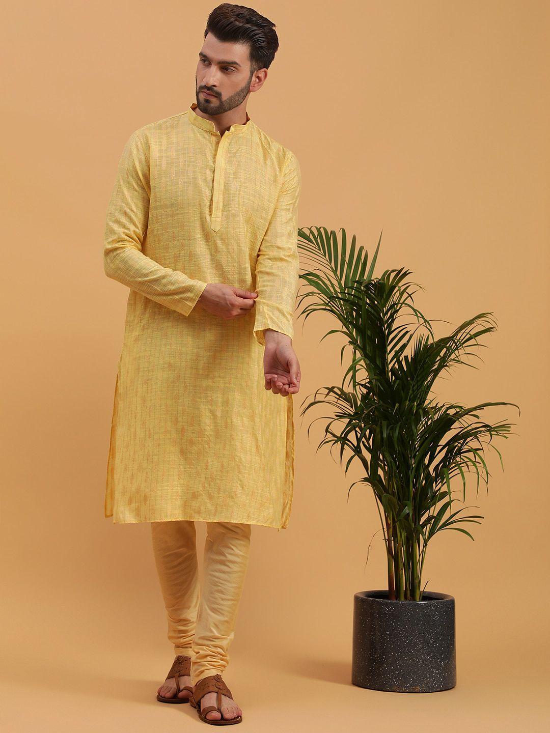 namaskar ethnic motifs woven design jacquard straight kurta