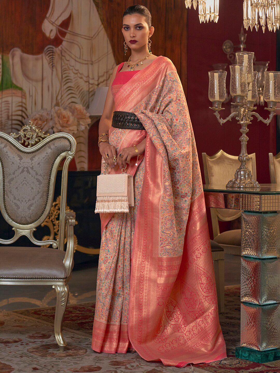 mitera ethnic motifs zari kanjeevaram saree