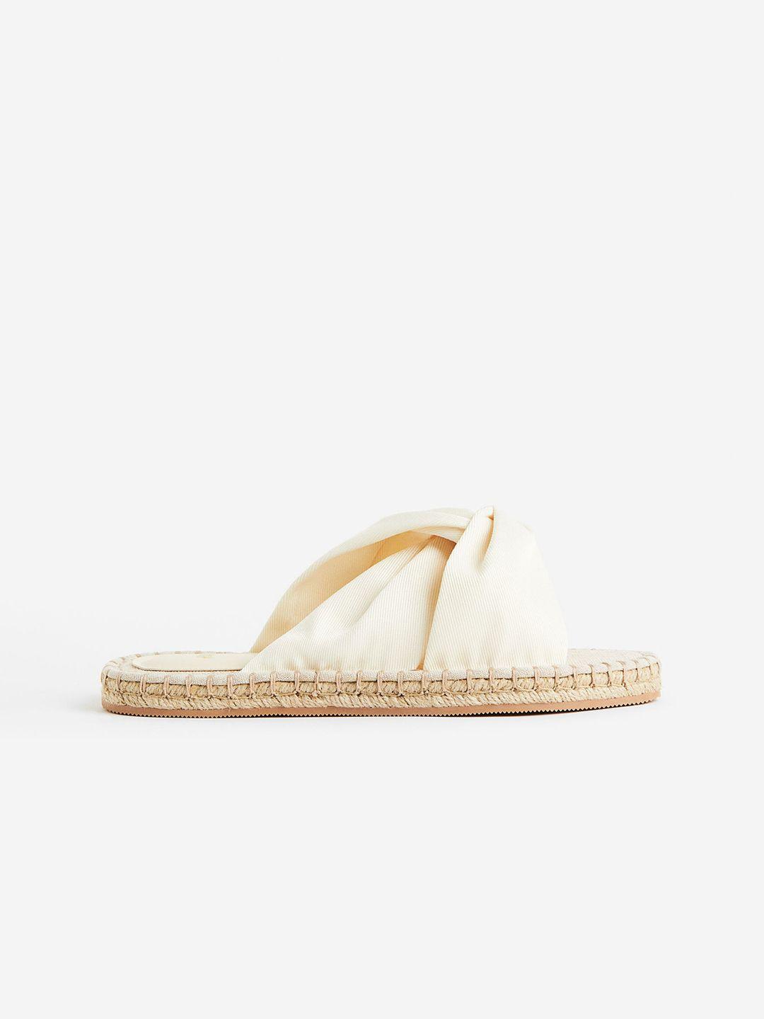 h&m women knot-detail espadrille slides