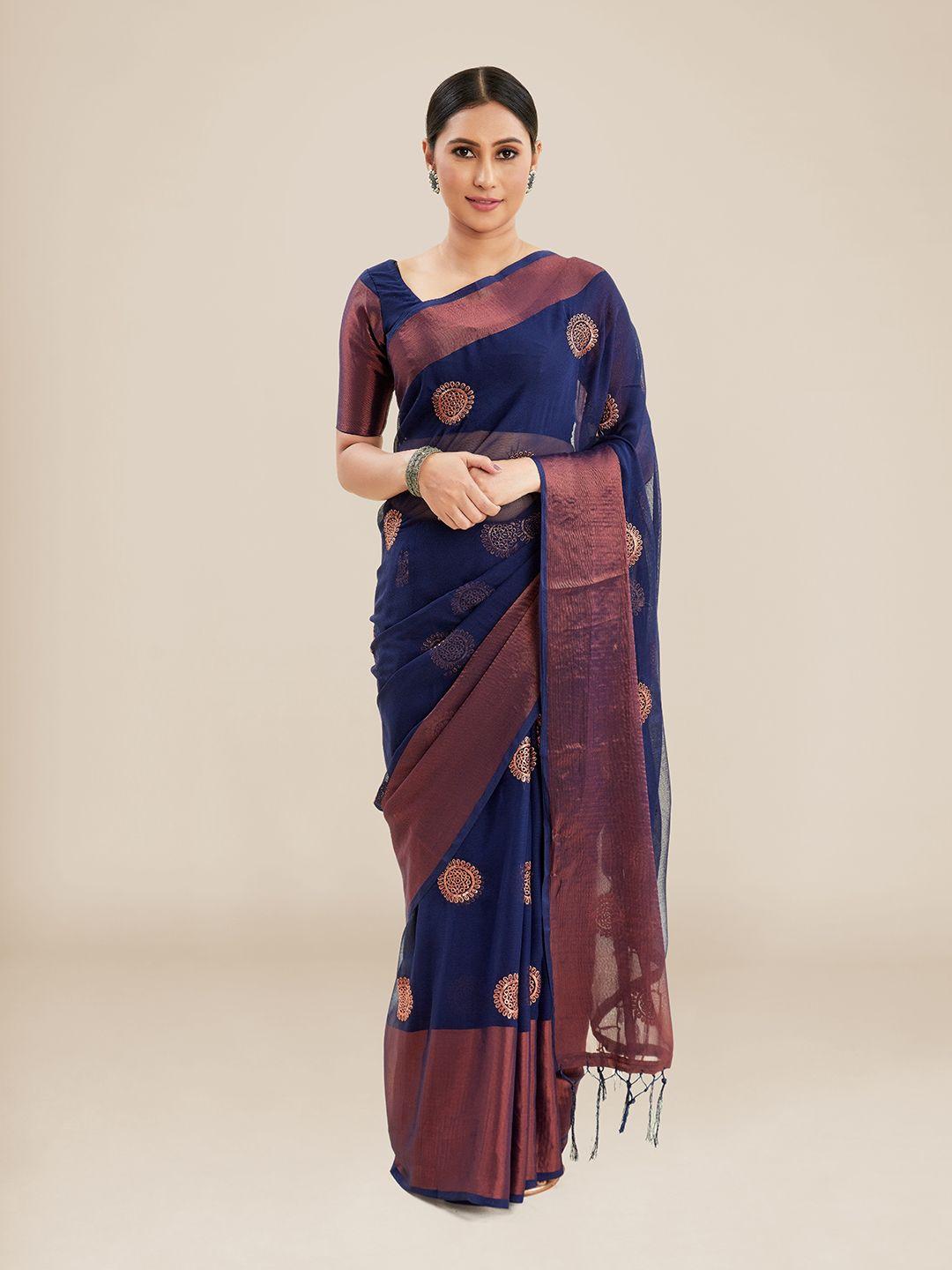 kalyan silks ethnic motifs zari saree