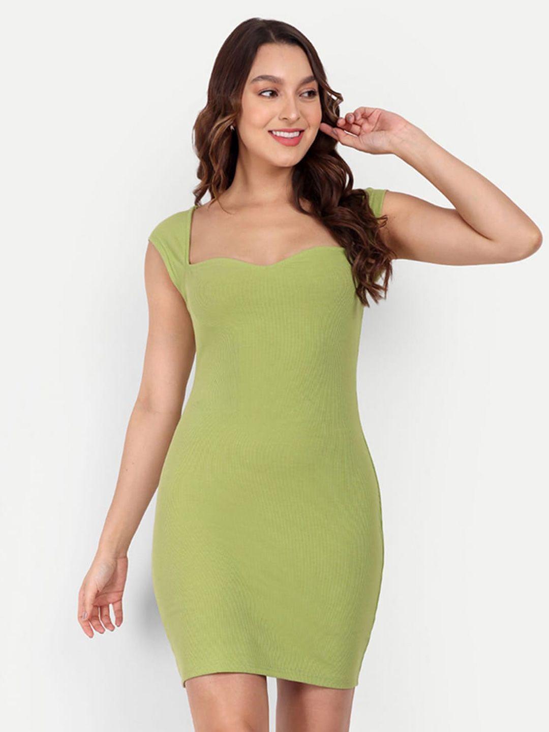 iki chic sweetheart neck bodycon dress