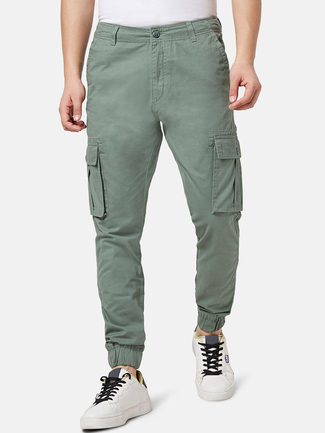 people men mid rise pure cotton joggers