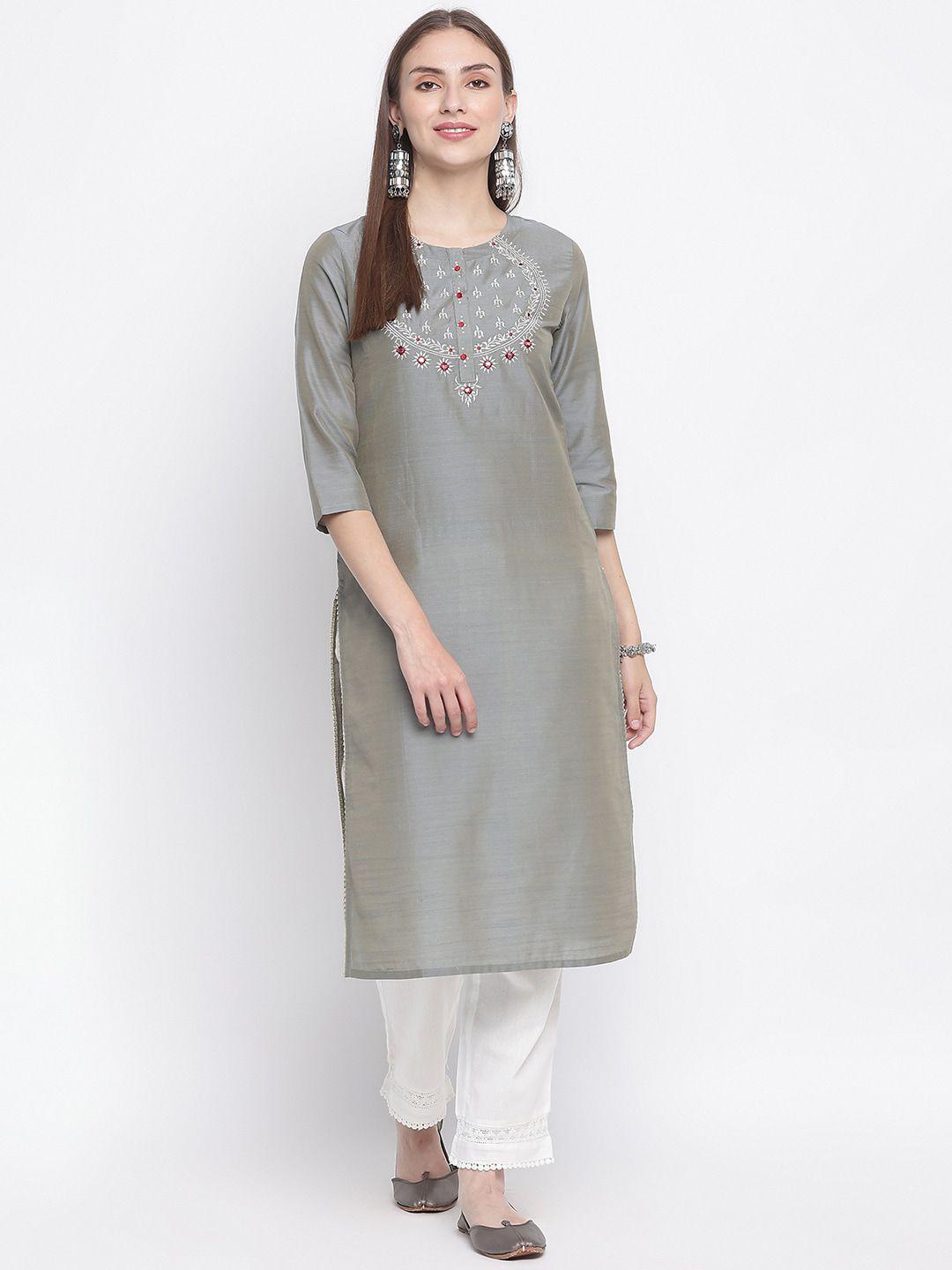 imara ethnic motifs yoke design mirror work kurta