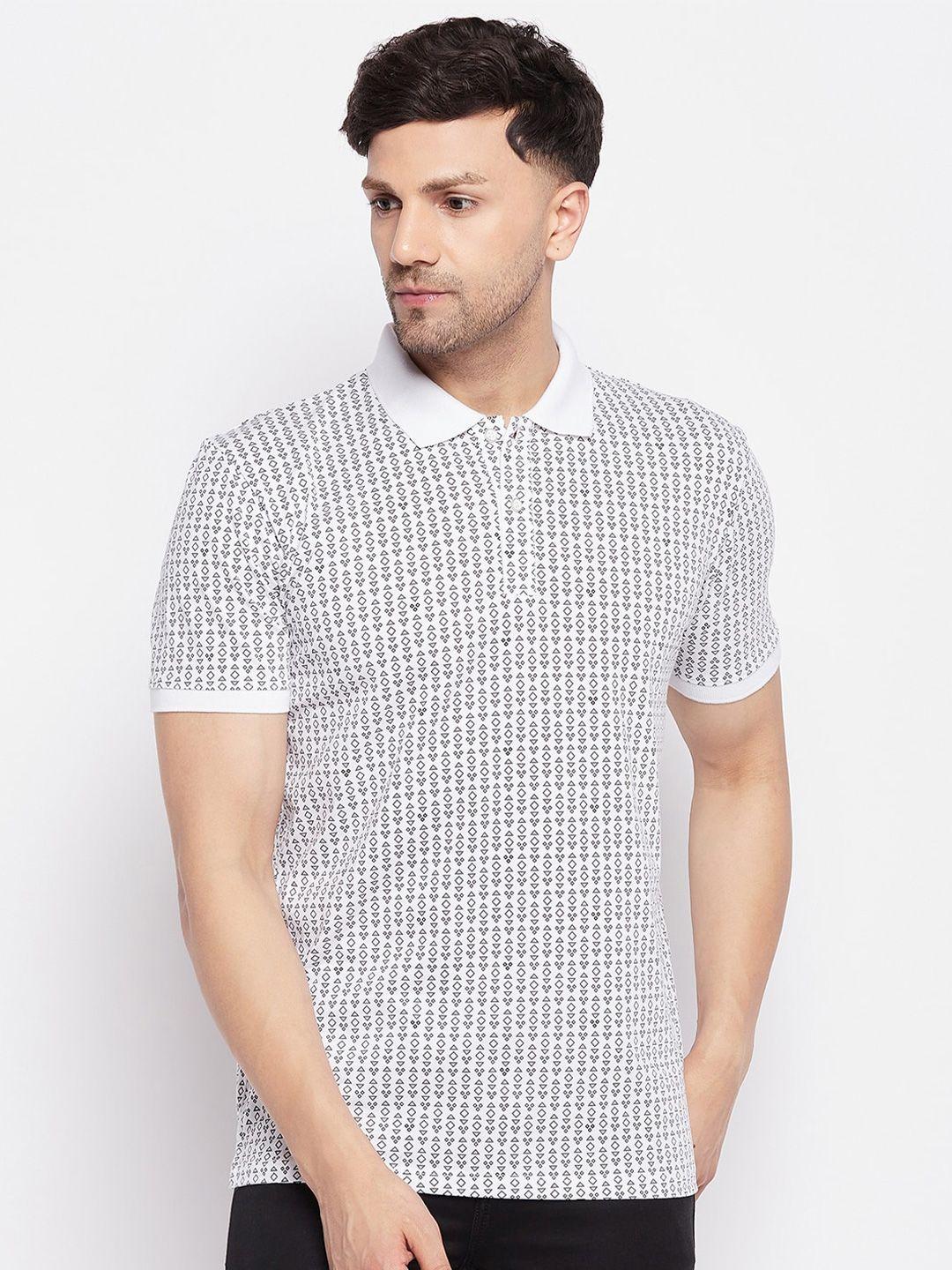 wild west monochrome geometric printed polo collar t-shirt