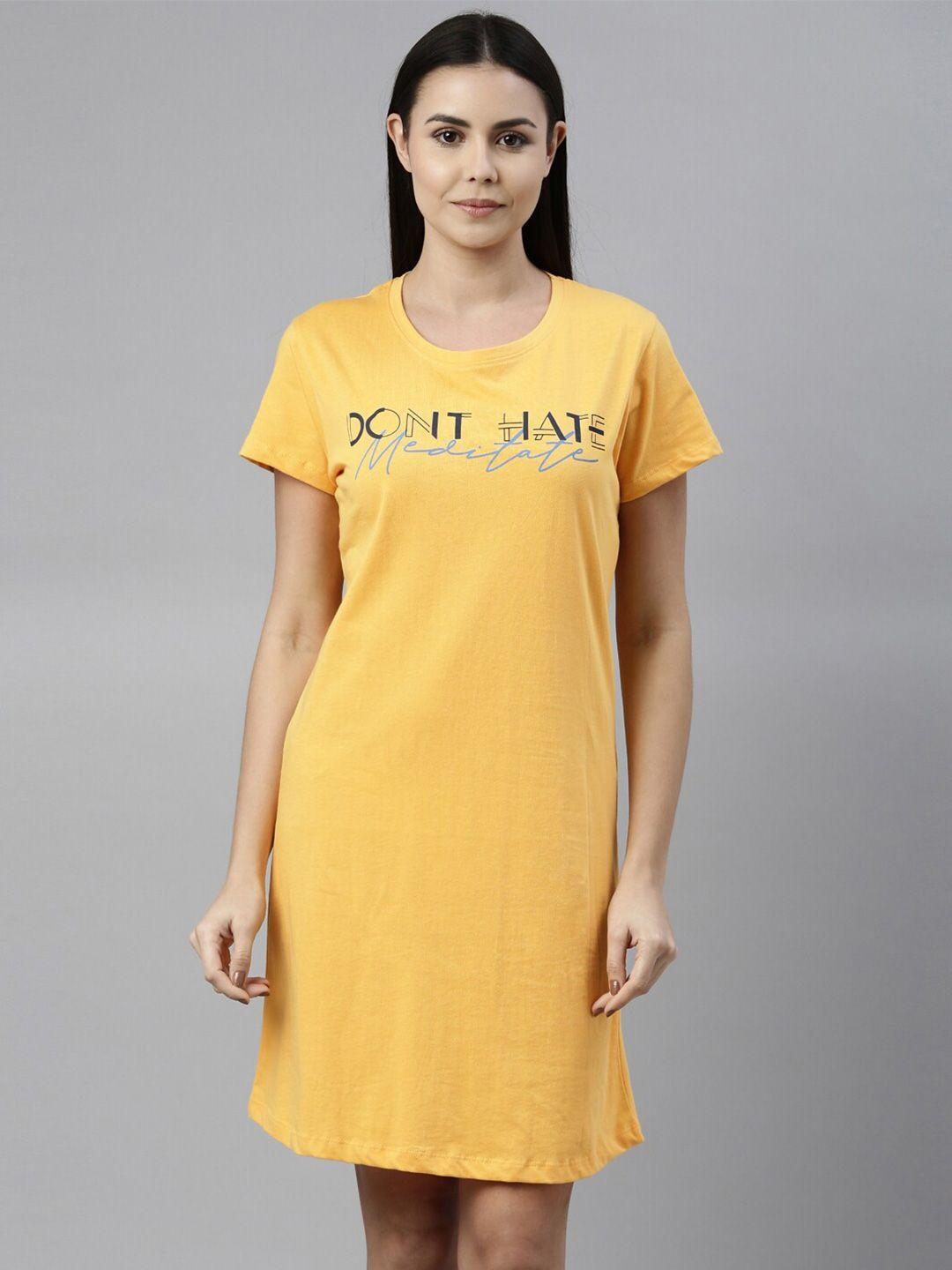 etc typography printed pure cotton nightdress