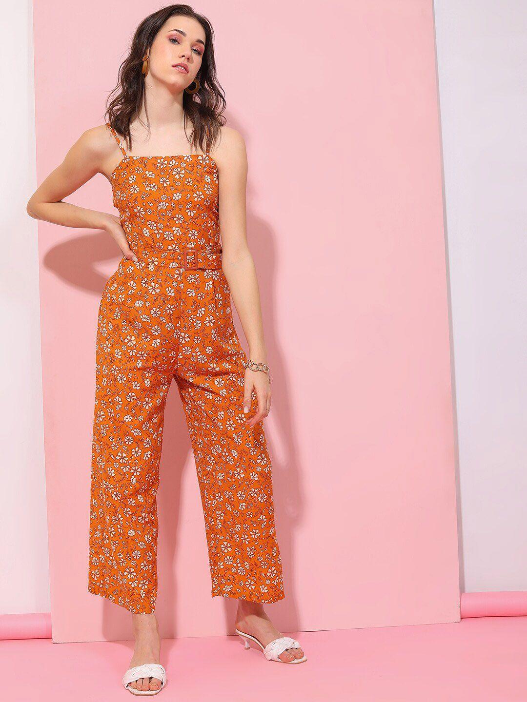 tokyo talkies printed basic jumpsuit