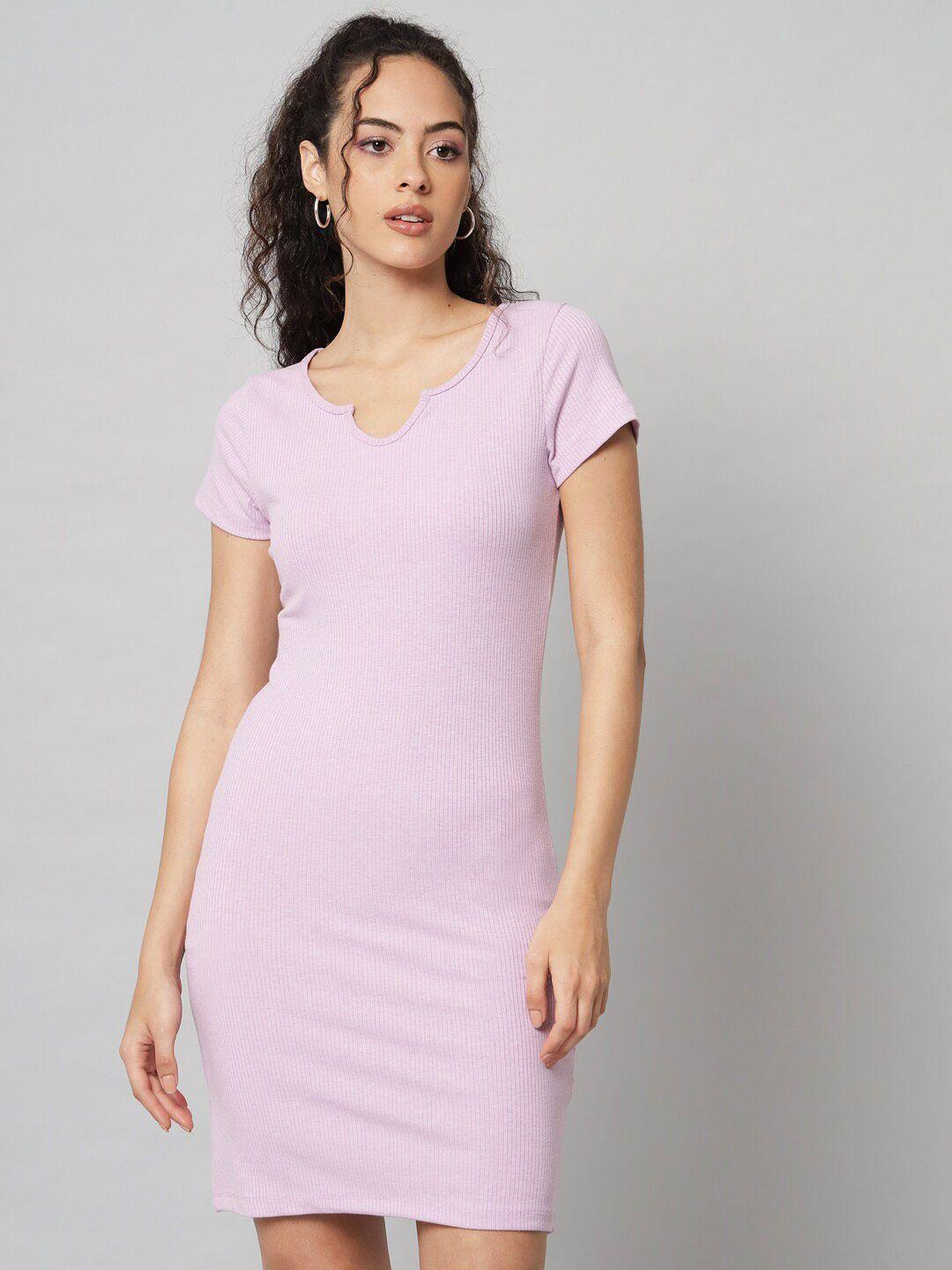 guti notched neck sheath mini dress