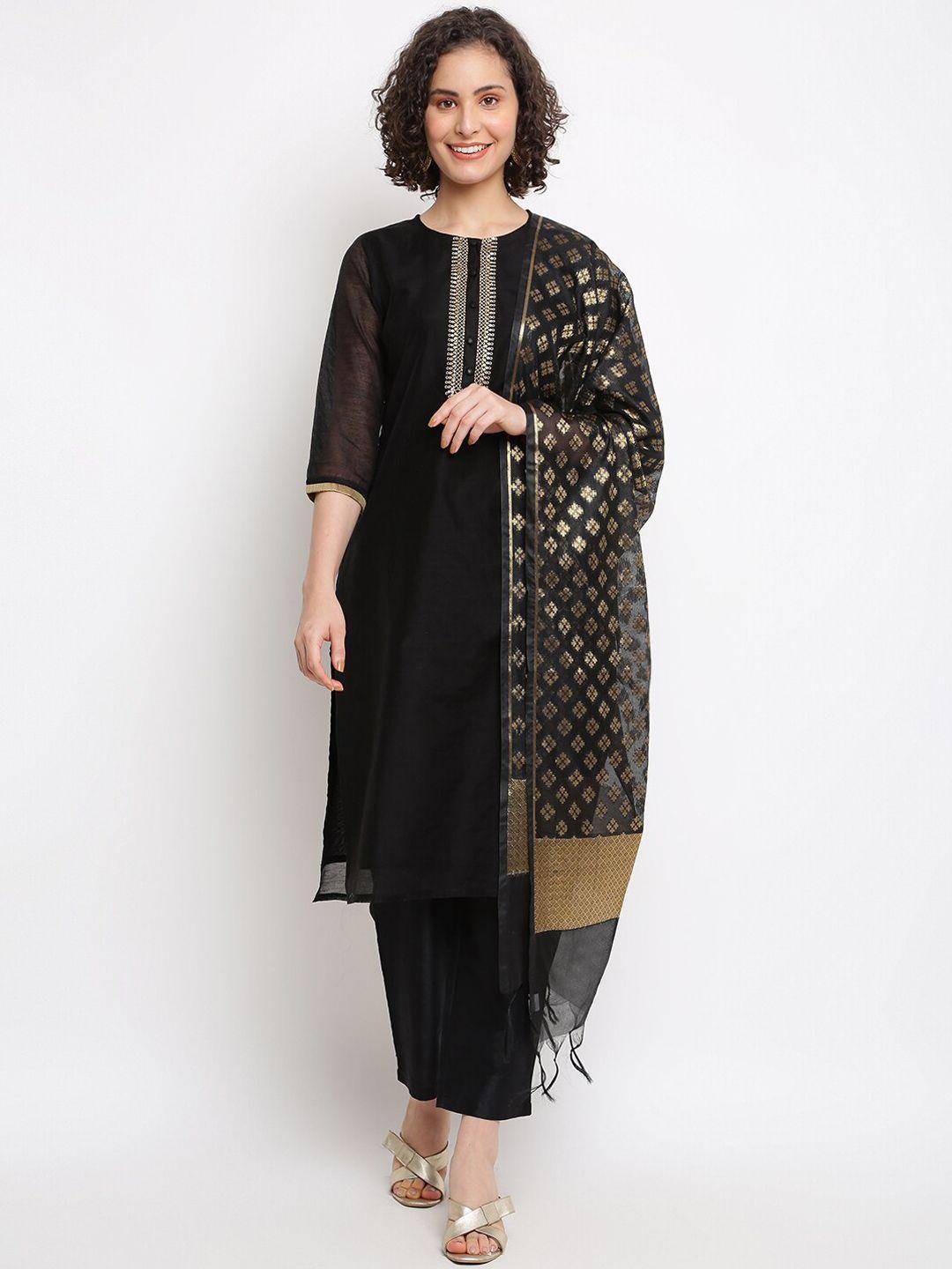 imara sequined chanderi cotton kurta with trousers & dupatta