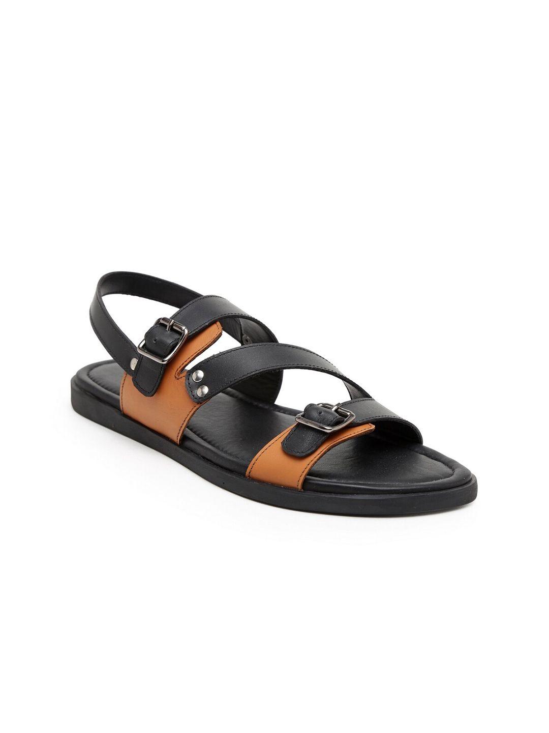 beaver men open toe leather comfort sandals