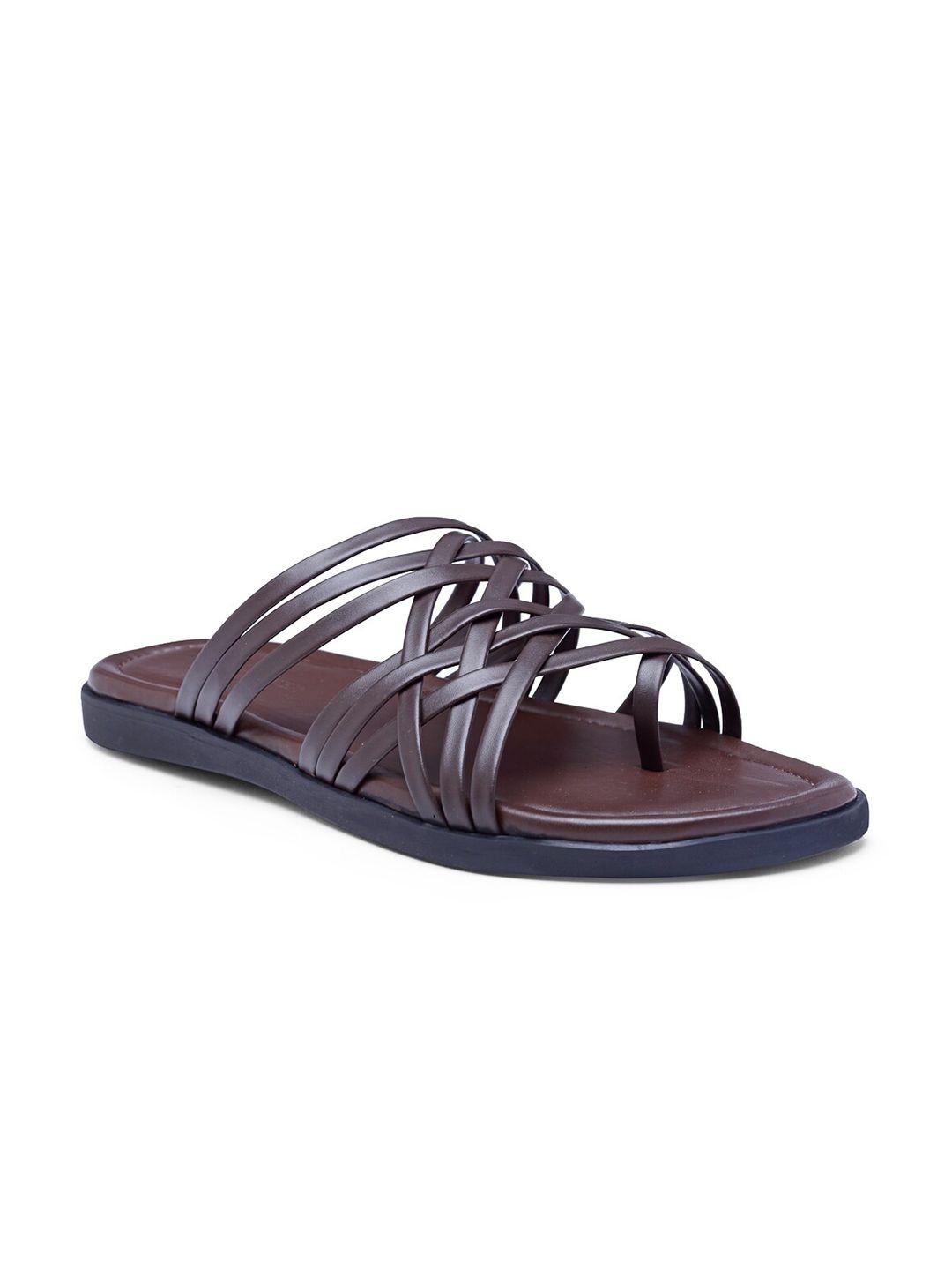 beaver men open one toe leather comfort sandals