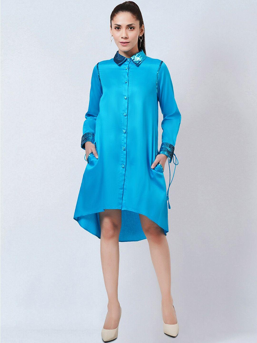 first resort by ramola bachchan satin shirt dress