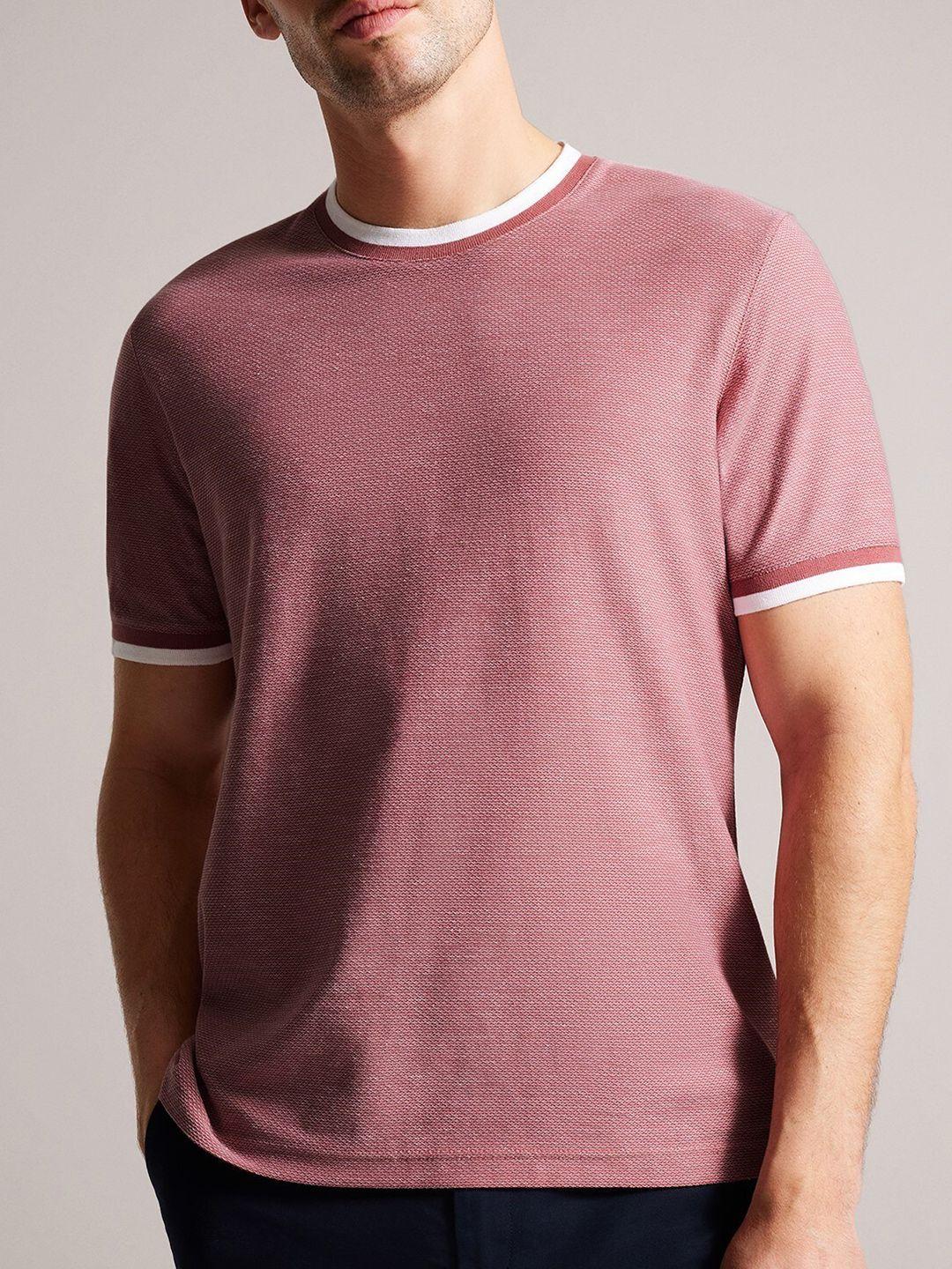 ted baker round neck pure cotton casual regular fit t-shirt