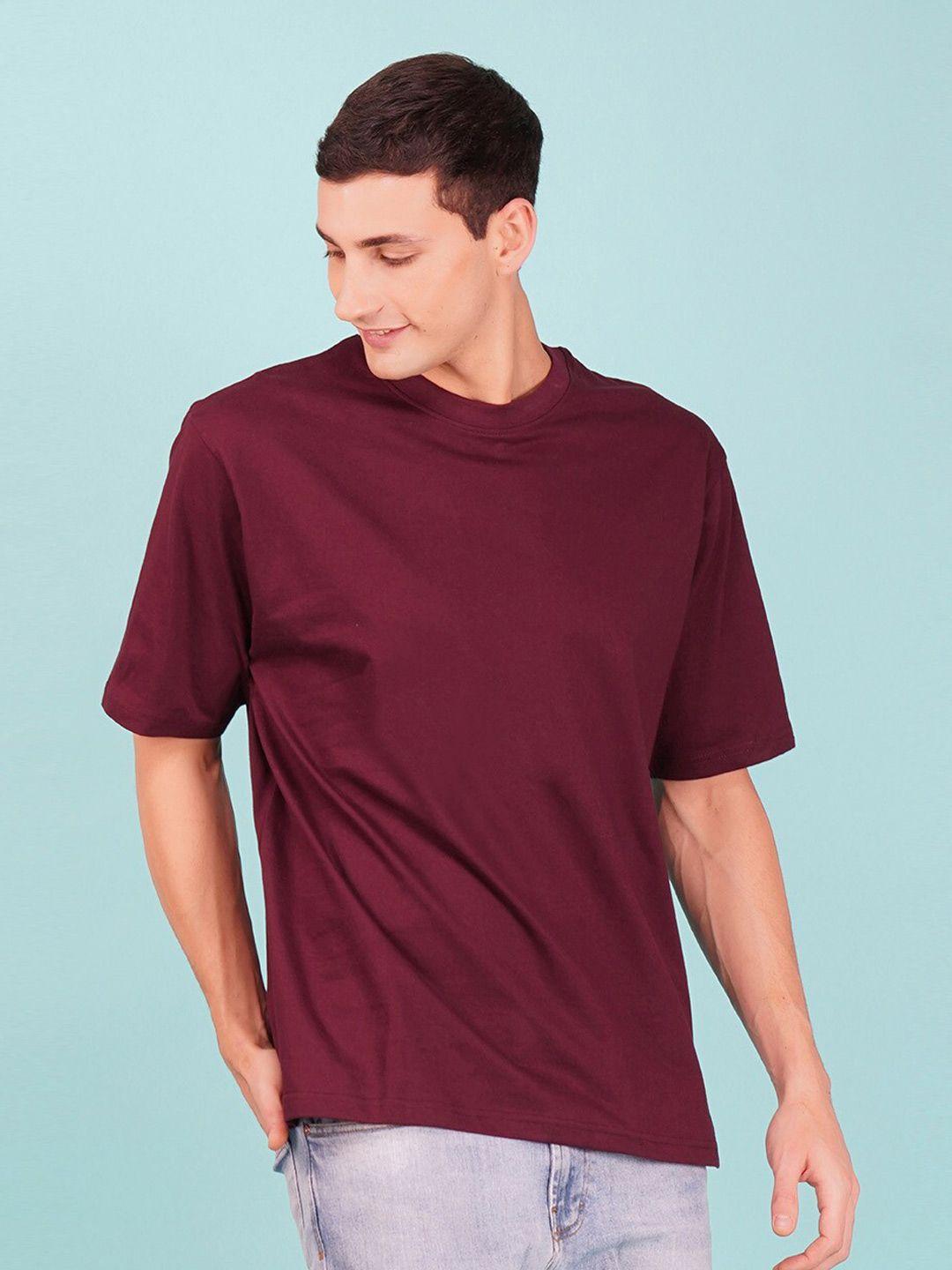 nusyl round neck half sleeve oversized cotton t-shirt