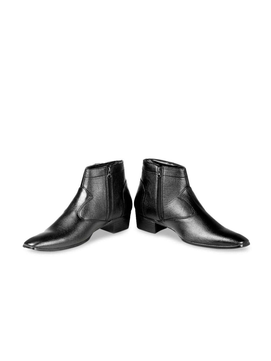 bxxy men textured mid top height increasing formal boots