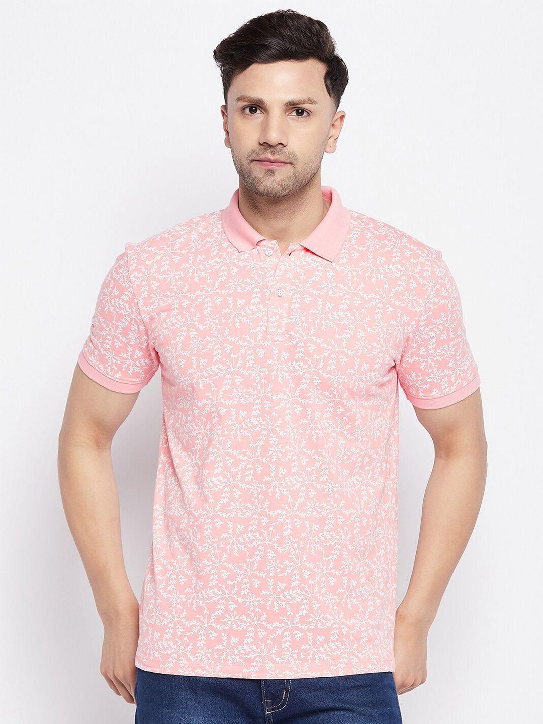 wild west floral printed polo collar cotton t-shirt