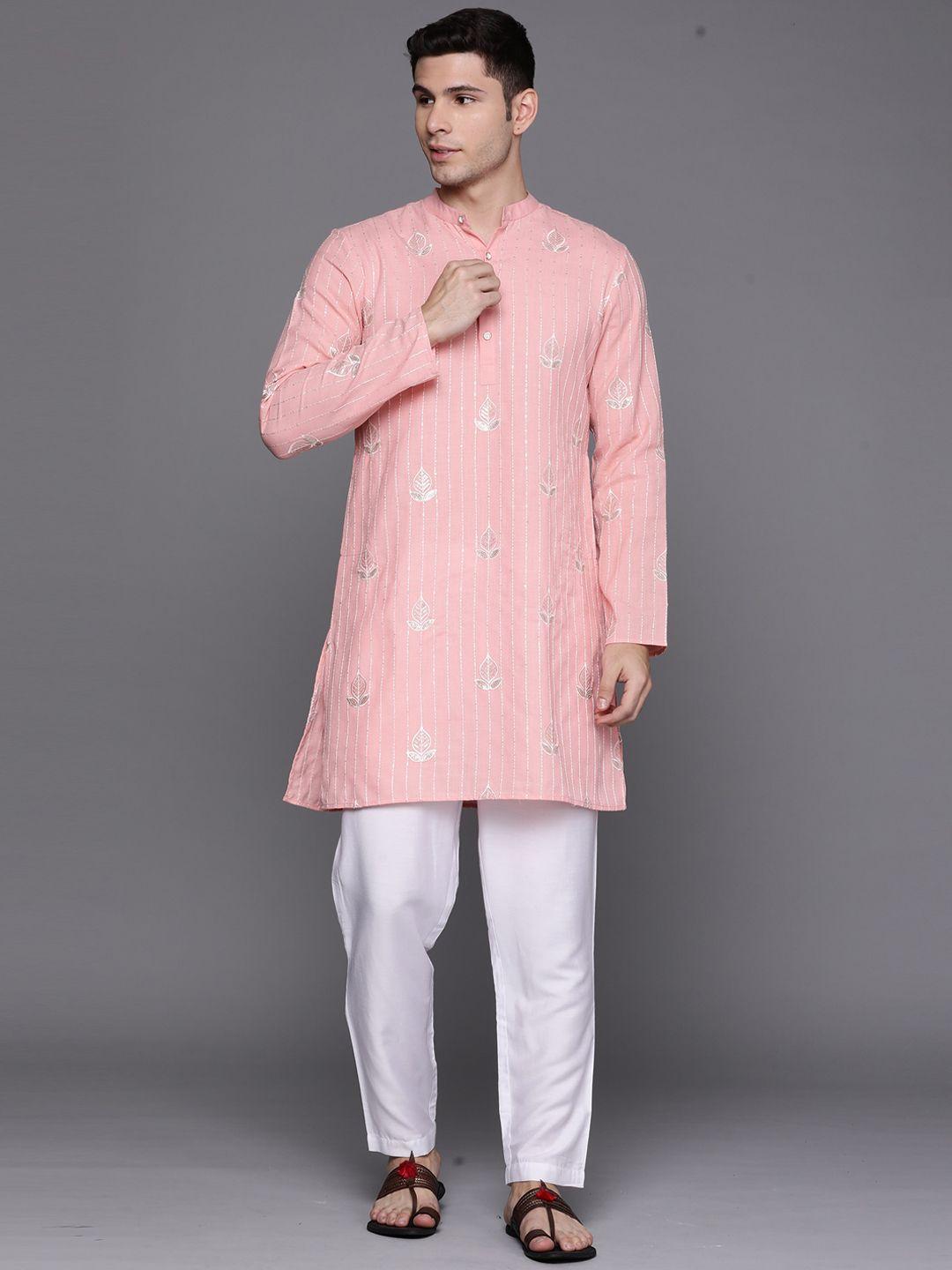 indo era ethnic motif embroidered mandarin collar sequinned straight kurta