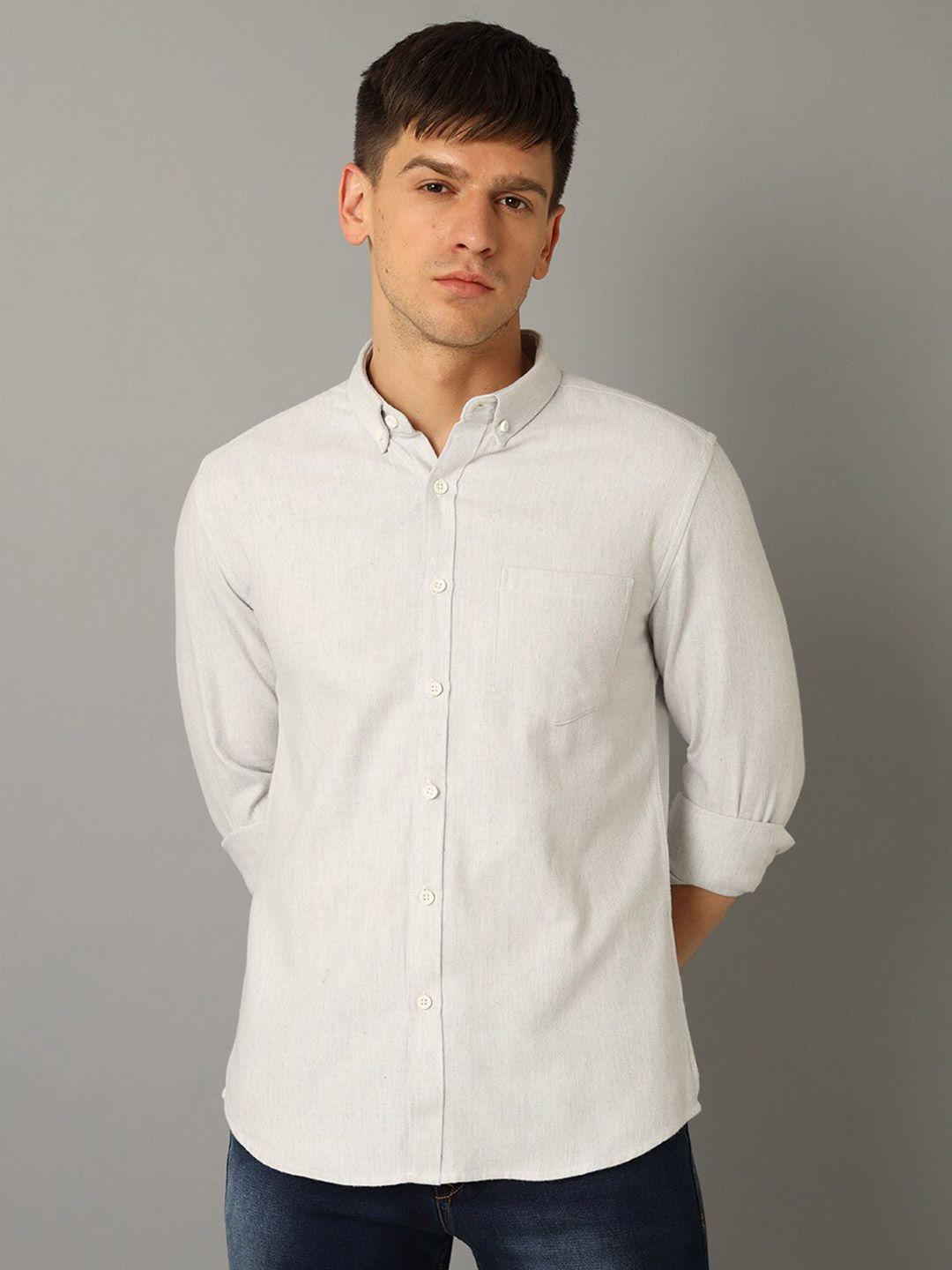 yovish button down collar cotton casual shirt