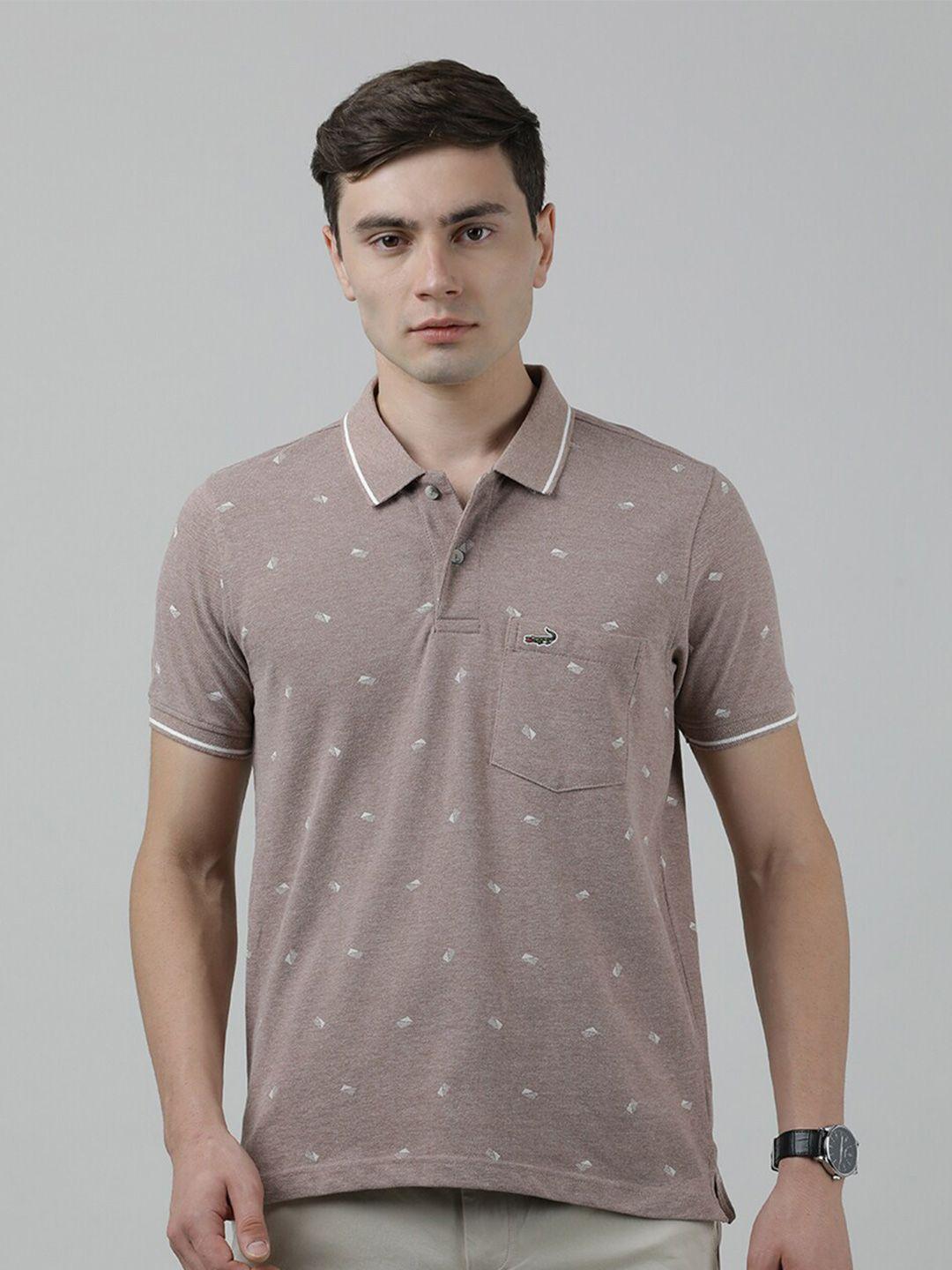 crocodile polo collar pockets slim fit cotton t-shirt