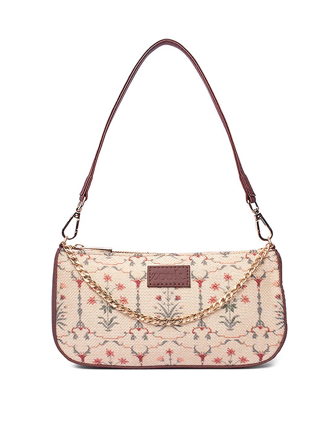 zouk floral printed structured sling bag