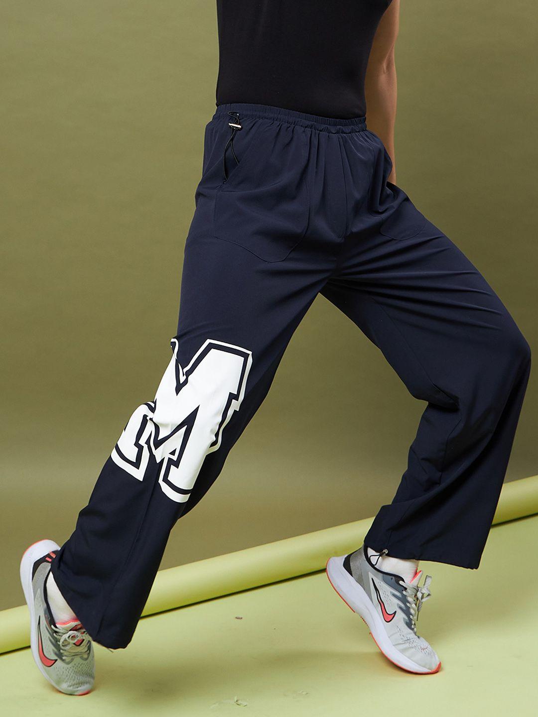 mascln sassafras typography printed relaxed-fit parachute track pants