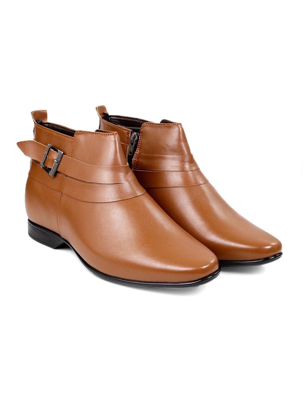 bxxy men block-heeled regular formal boots