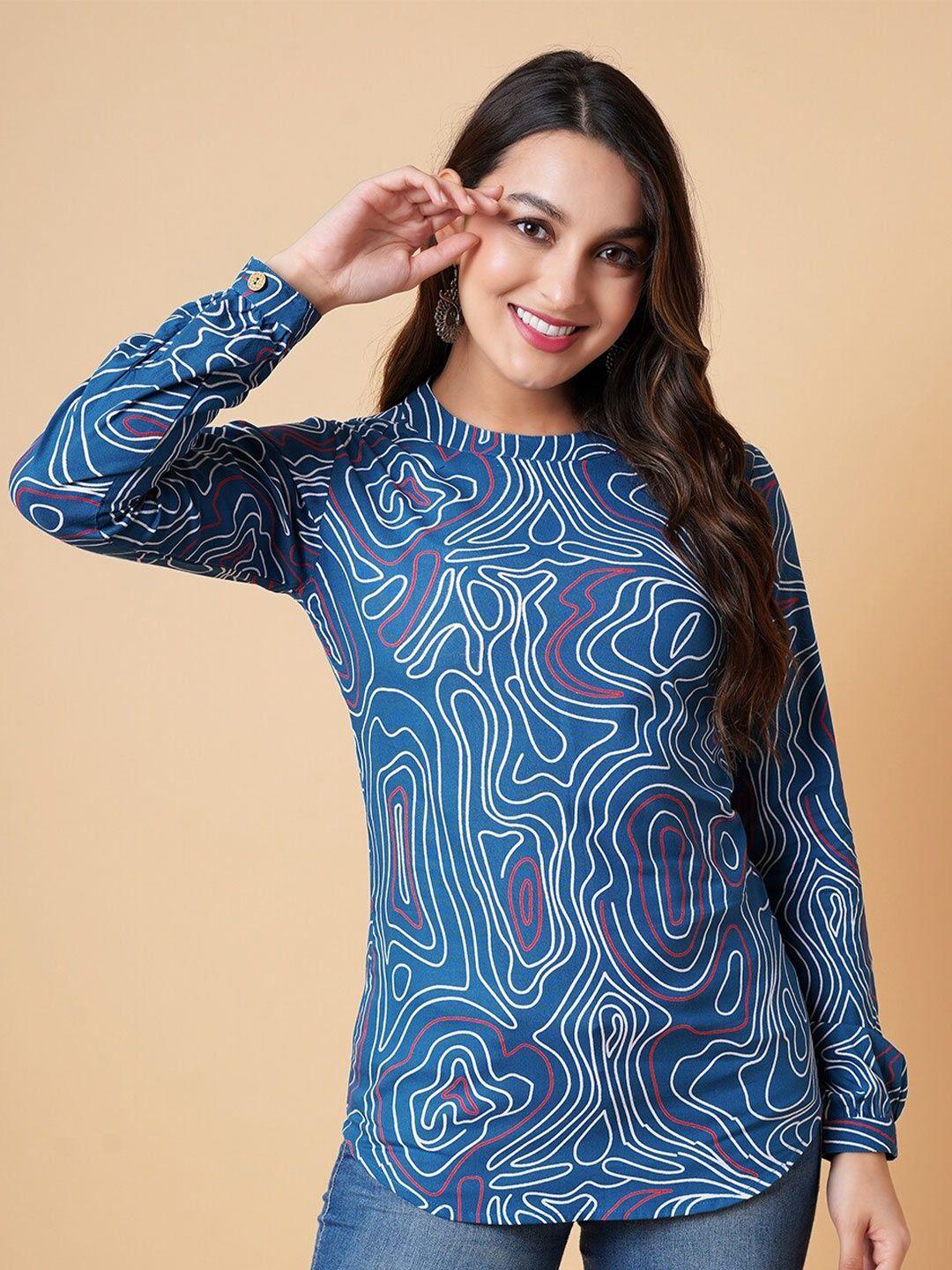 daevish abstract printed top