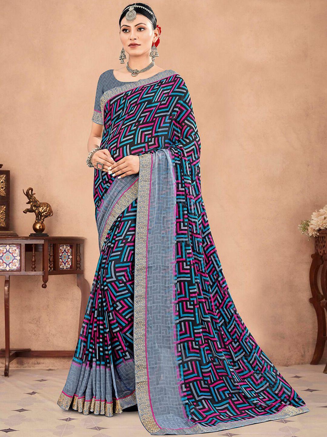 mitera printed pure chiffon saree