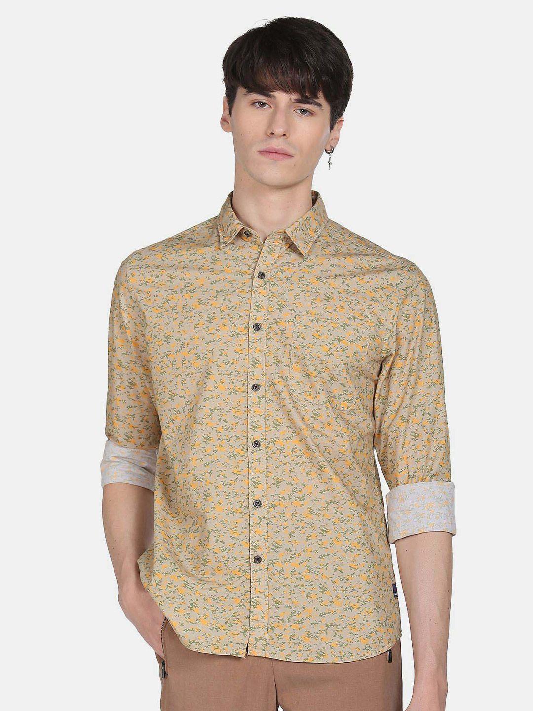 flying machine abstract printed pure cotton casual shirt