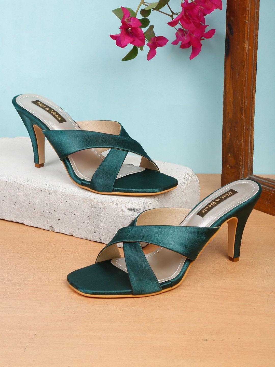 flat n heels criss-cross strap slim heels