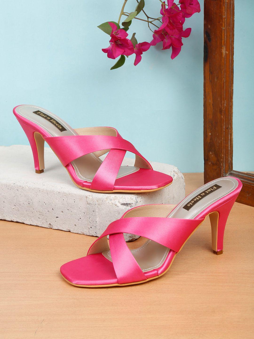 flat n heels criss-cross strap slim heels